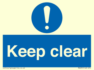 MA235: keep clear