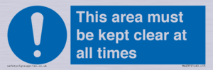 MA237: this area must be kept clear at all times