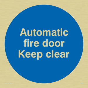 MA245: automatic fire door keep clear