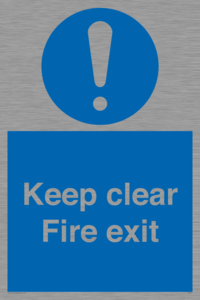 MA457: Keep Clear Fire Exit