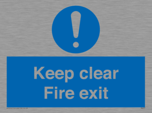 MA457: Keep Clear Fire Exit