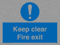 MA457: Keep Clear Fire Exit