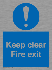 MA457: Keep Clear Fire Exit