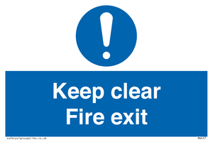MA457: Keep Clear Fire Exit