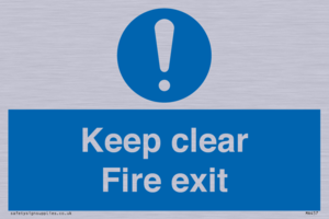 MA457: Keep Clear Fire Exit