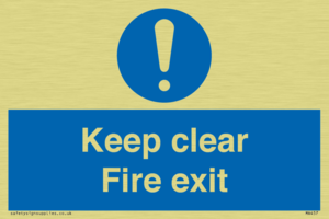 MA457: Keep Clear Fire Exit