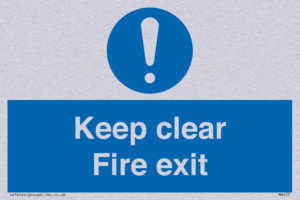 MA457: Keep Clear Fire Exit
