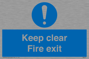 MA457: Keep Clear Fire Exit
