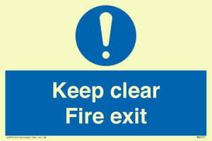MA457: Keep Clear Fire Exit