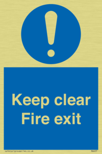MA457: Keep Clear Fire Exit