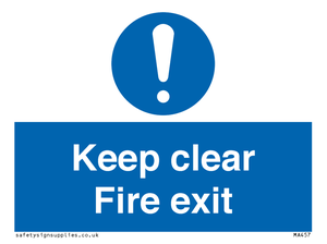 MA457: Keep Clear Fire Exit