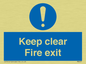MA457: Keep Clear Fire Exit