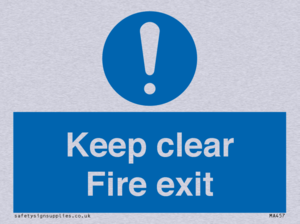 MA457: Keep Clear Fire Exit