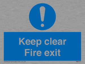 MA457: Keep Clear Fire Exit