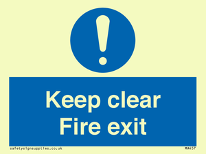 MA457: Keep Clear Fire Exit
