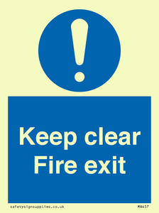MA457: Keep Clear Fire Exit