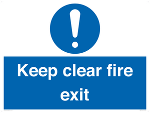 MA457: Keep Clear Fire Exit