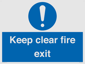 MA457: Keep Clear Fire Exit
