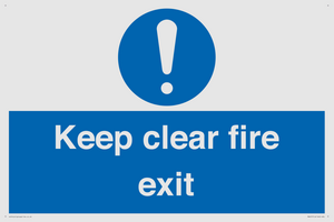 MA457: Keep Clear Fire Exit