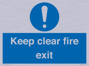 MA457: Keep Clear Fire Exit