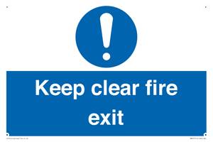 MA457: Keep Clear Fire Exit