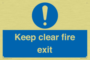 MA457: Keep Clear Fire Exit