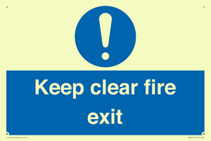MA457: Keep Clear Fire Exit