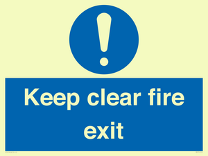 MA457: Keep Clear Fire Exit