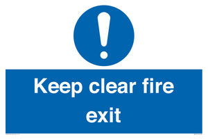 MA457: Keep Clear Fire Exit