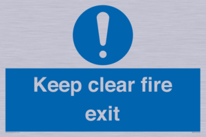 MA457: Keep Clear Fire Exit