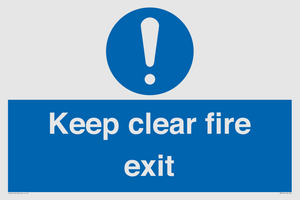 MA457: Keep Clear Fire Exit