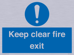 MA457: Keep Clear Fire Exit