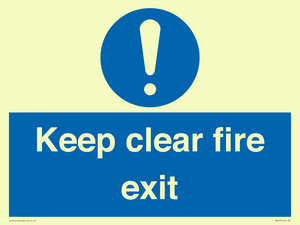 MA457: Keep Clear Fire Exit