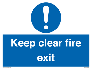 MA457: Keep Clear Fire Exit