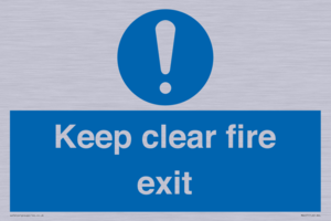 MA457: Keep Clear Fire Exit