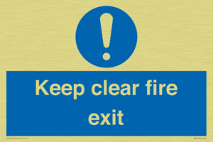 MA457: Keep Clear Fire Exit