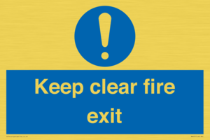MA457: Keep Clear Fire Exit