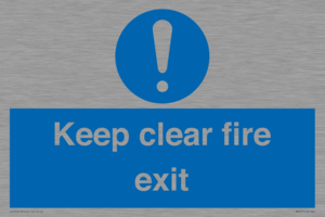 MA457: Keep Clear Fire Exit