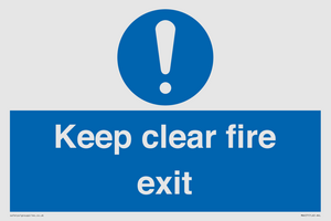 MA457: Keep Clear Fire Exit
