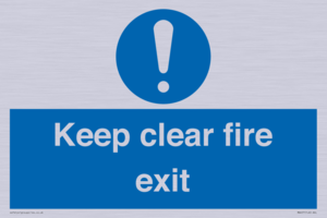MA457: Keep Clear Fire Exit