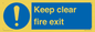 MA457: Keep Clear Fire Exit