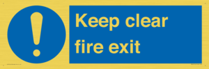 MA457: Keep Clear Fire Exit