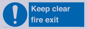 MA457: Keep Clear Fire Exit
