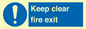MA457: Keep Clear Fire Exit