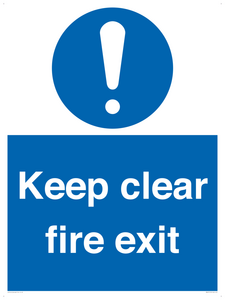 MA457: Keep Clear Fire Exit