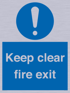 MA457: Keep Clear Fire Exit
