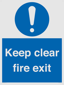 MA457: Keep Clear Fire Exit