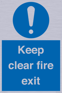 MA457: Keep Clear Fire Exit