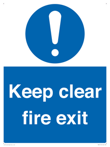 MA457: Keep Clear Fire Exit