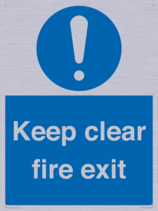 MA457: Keep Clear Fire Exit